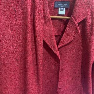 Red blazer and skirt  made by Miss Dorby it’s a size 12